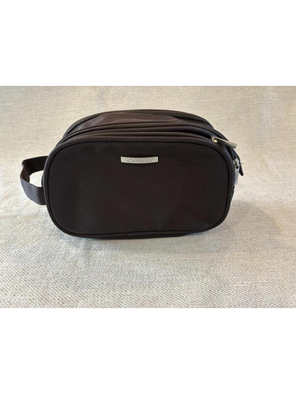 Canali Toiletry Kit Men's Cosmetic Bag Dopp kit Brown